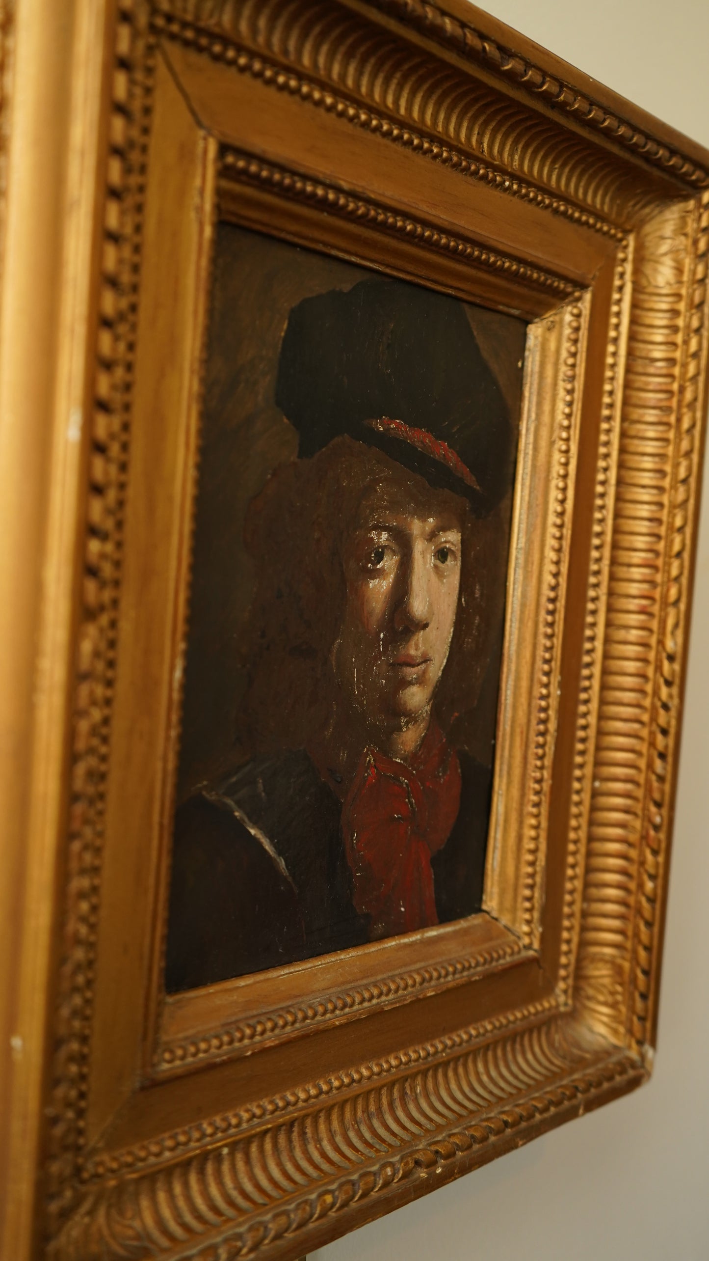 1930 Slade School Portrait Study After the Old Masters | Oil on Board by Gordon Hughes