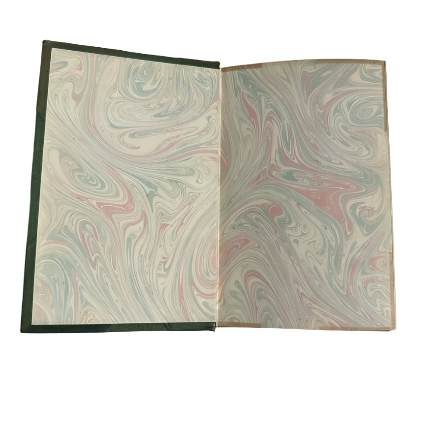 "Selected Poems of Francis Thompson" Faded Green / Brown Half Leather Book, Circa 1910-1925