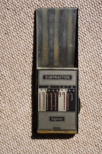 Vintage Pocket Adding Machine, Pre Decimal Sterling