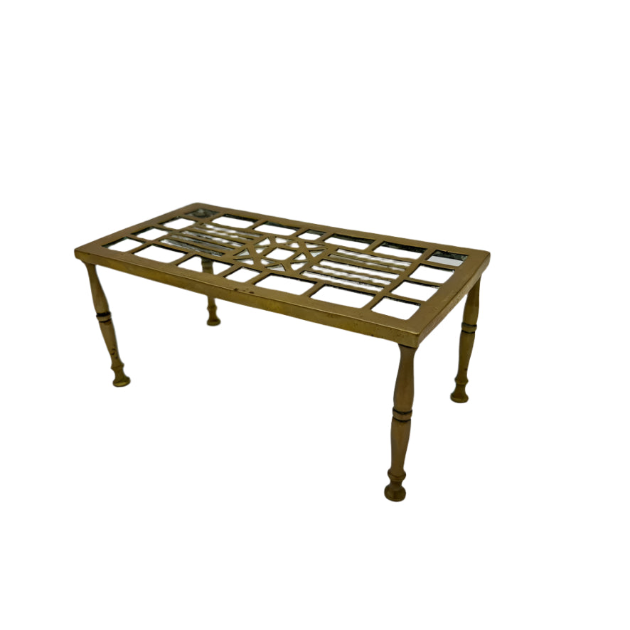 Small Antique English Brass Riser | Trivet