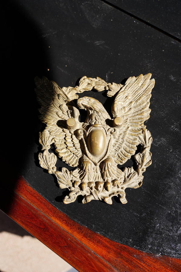 English Brass Decorative Salvage Eagle Plaque
