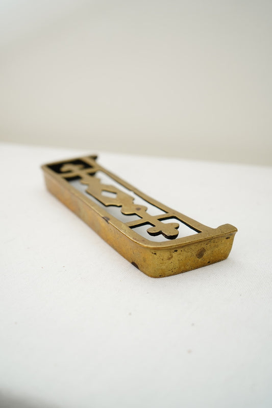 Antique English Mini Brass Riser