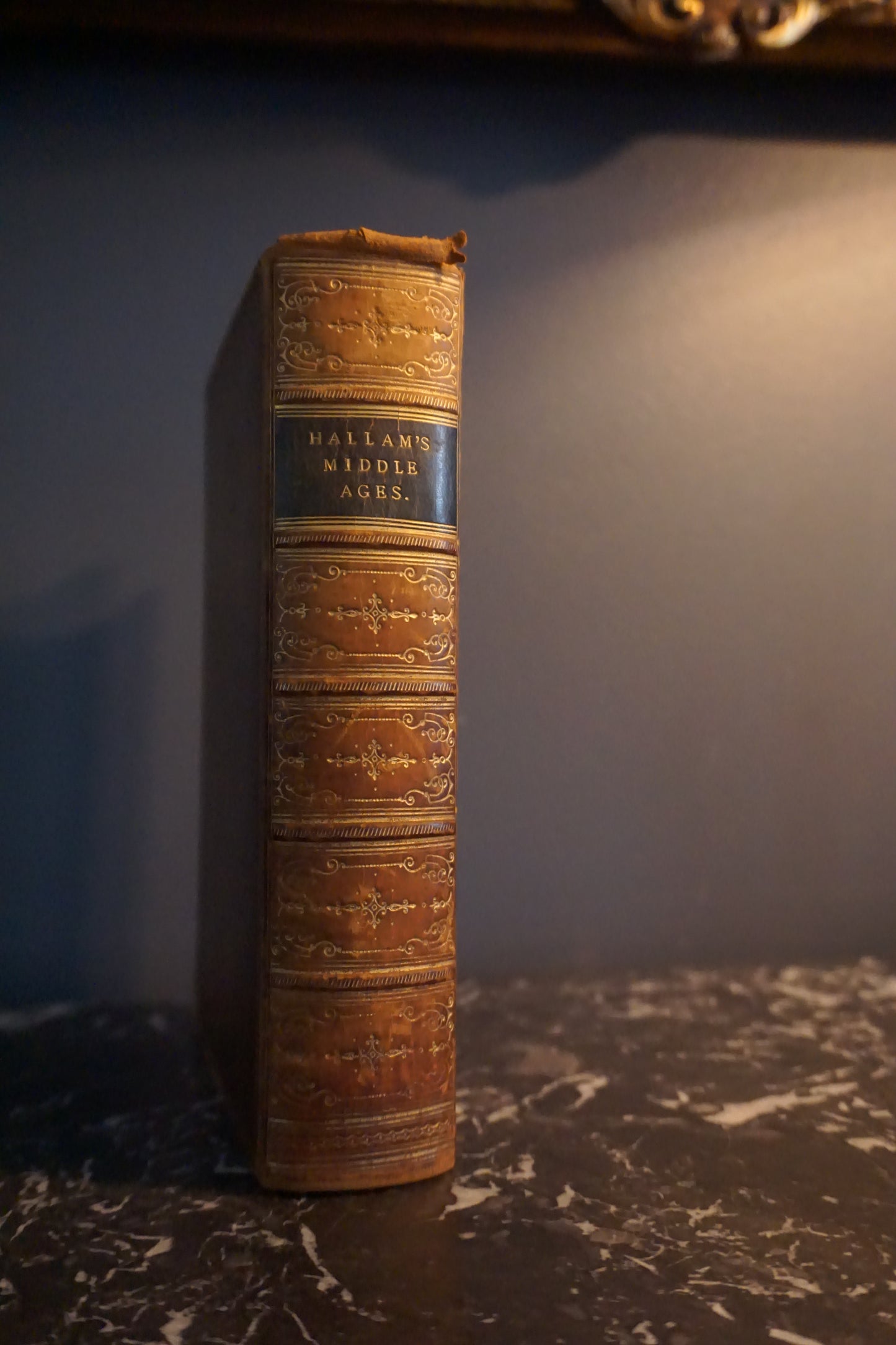 1869 "View of the State of Europe During the Middle Ages" Full Brown Leather Book