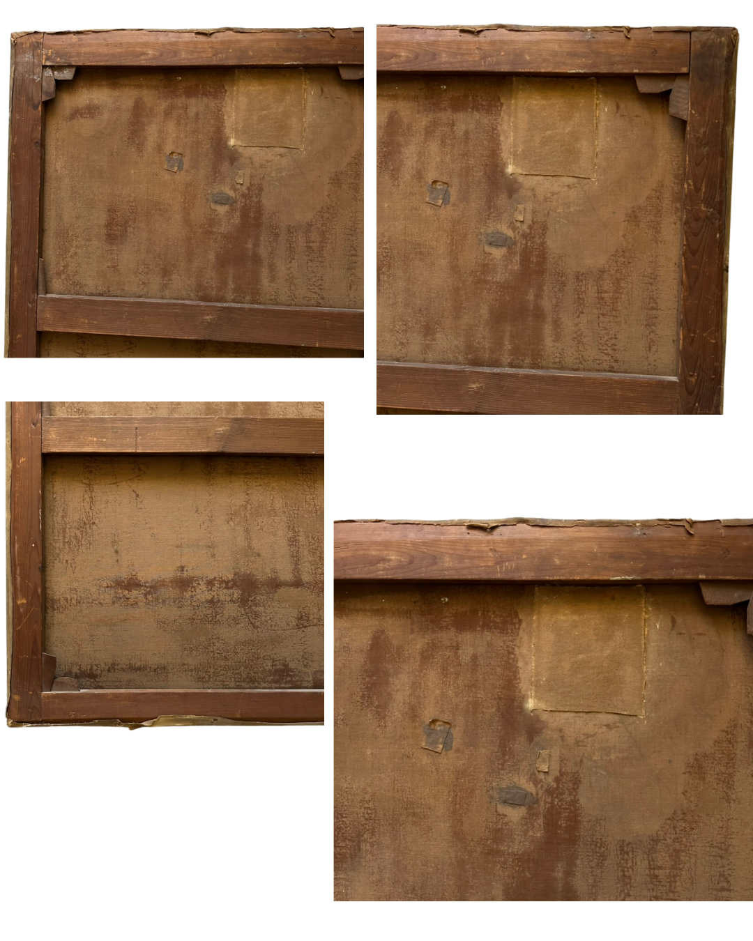 19th Century Game Hunt Rabbit Oil Painting, Large Unframed European Hunt Old Masters Oil Painting