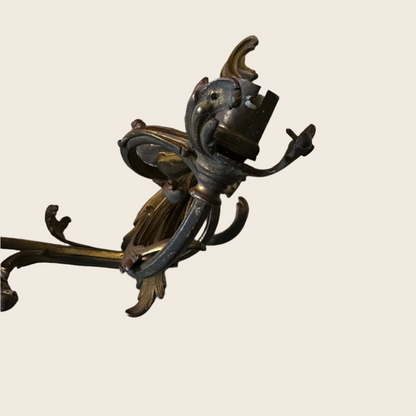 Antique French Rococo Gilt Bronze Wall Sconces (Pair) | Antique French Bronze Wall Lighting