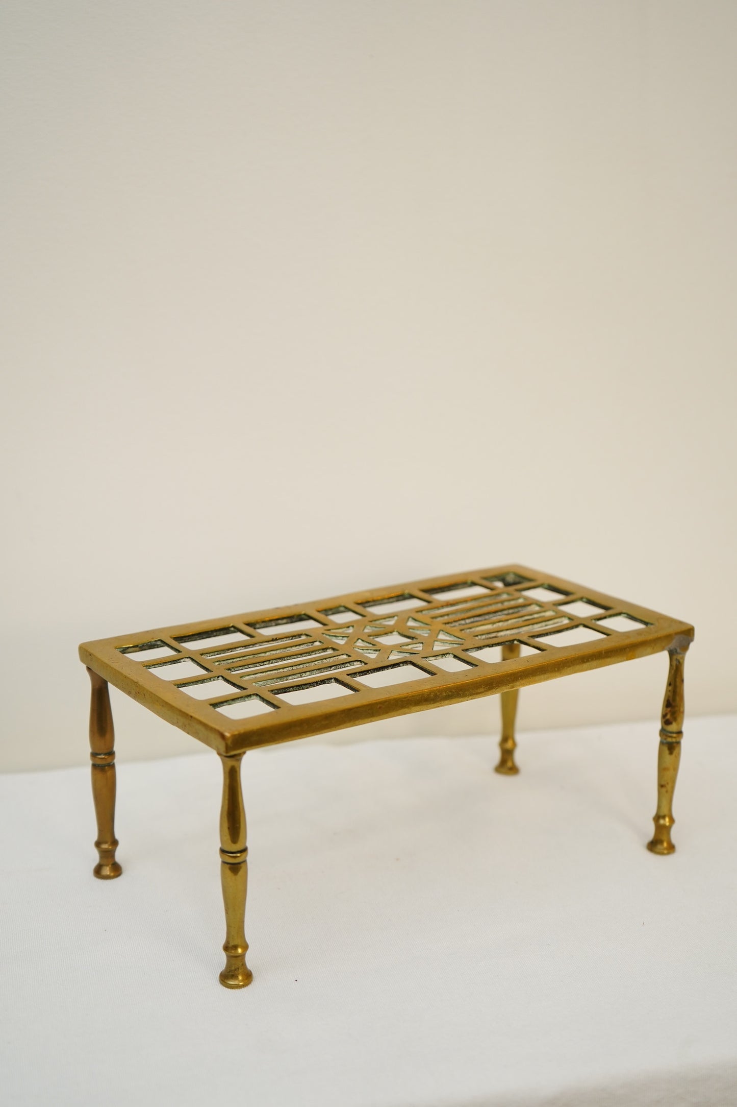 Small Antique English Brass Riser | Trivet