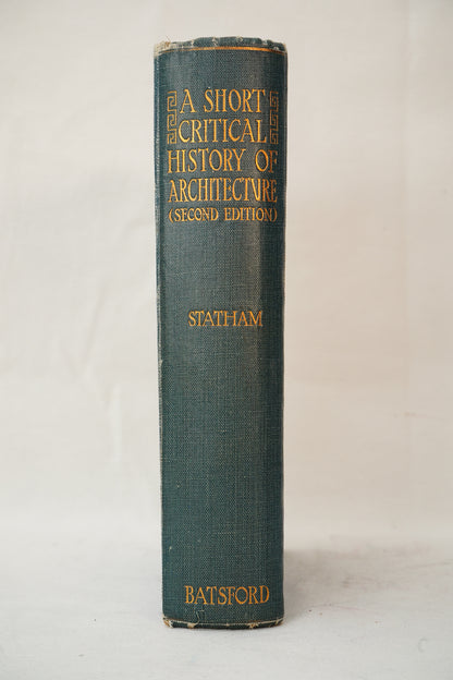 1927 A Short Critical History of Architecture| Antique Batsford