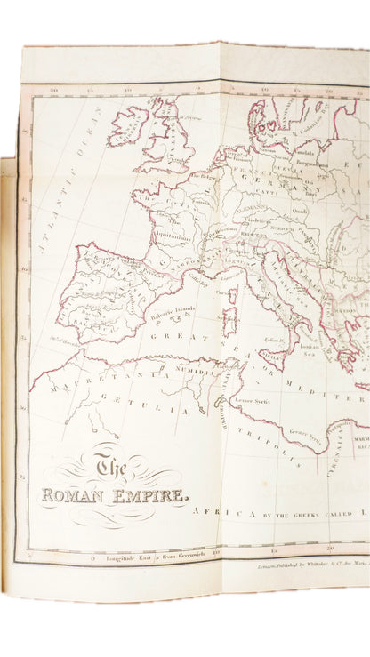 Pinnock's History of Rome 1832 Antique Half Leather Book
