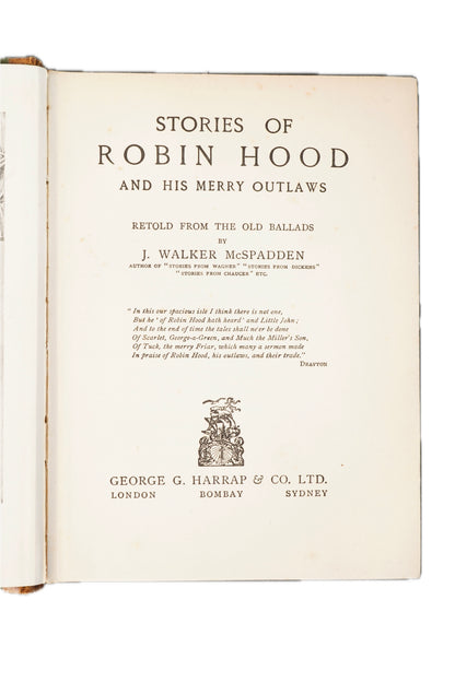 1931 McSpadden Stories of Robin Hood and His Merry Outlaws