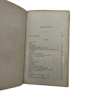 1855 Poetical Works of White & Campbell Green Leather Poetry Book