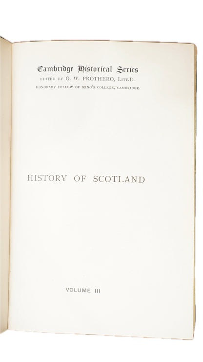 Antique Hume Brown History of Scotland 1909 Three Volume Set