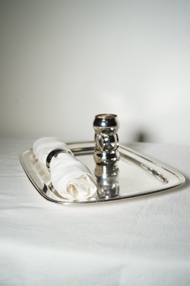 Silver Plated Napkin Rings Set of 4