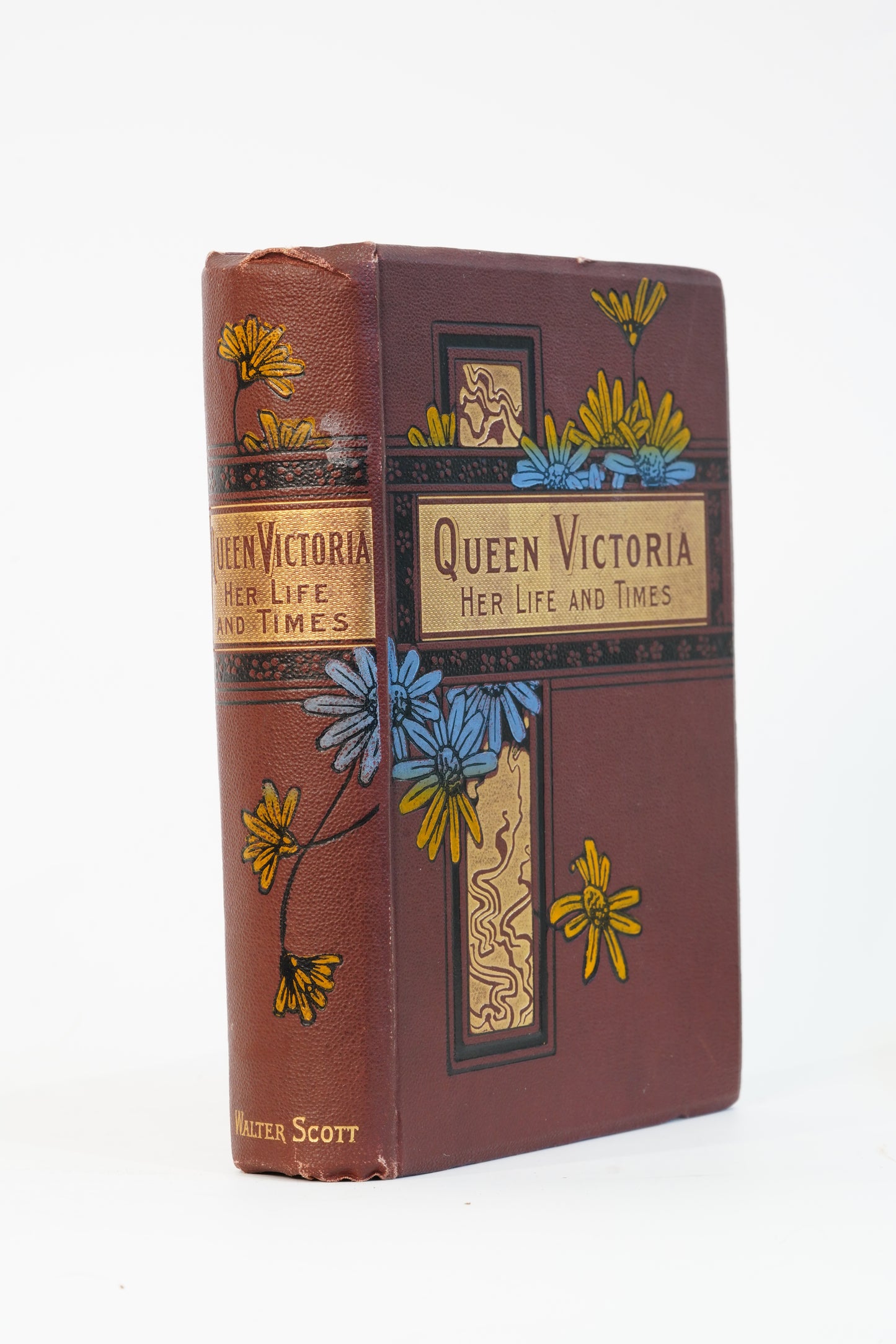 Queen Victoria Life and Times Gilt Decorated Cloth