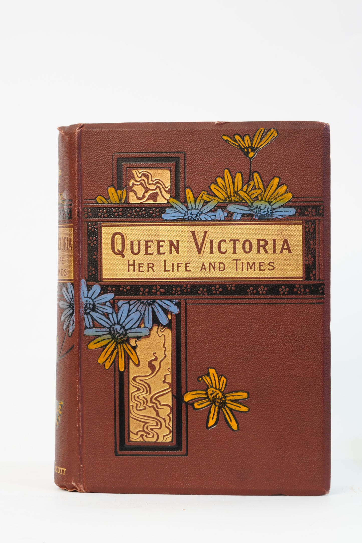 Queen Victoria Life and Times Gilt Decorated Cloth