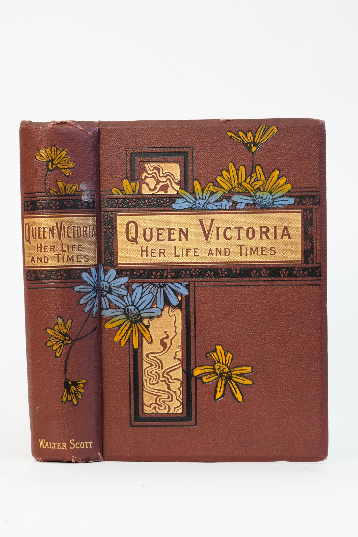 Queen Victoria Life and Times Gilt Decorated Cloth