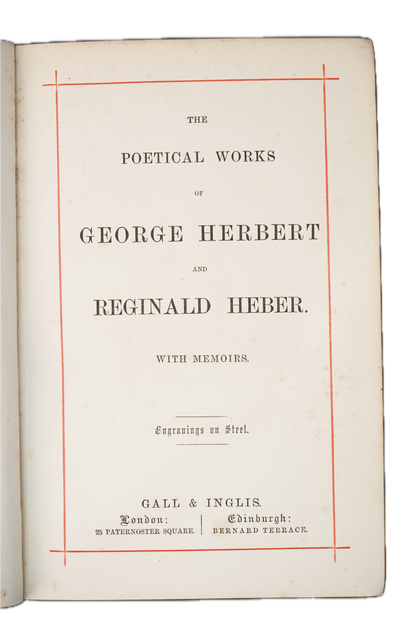Herbert and Heber Poetical Works with Memoirs