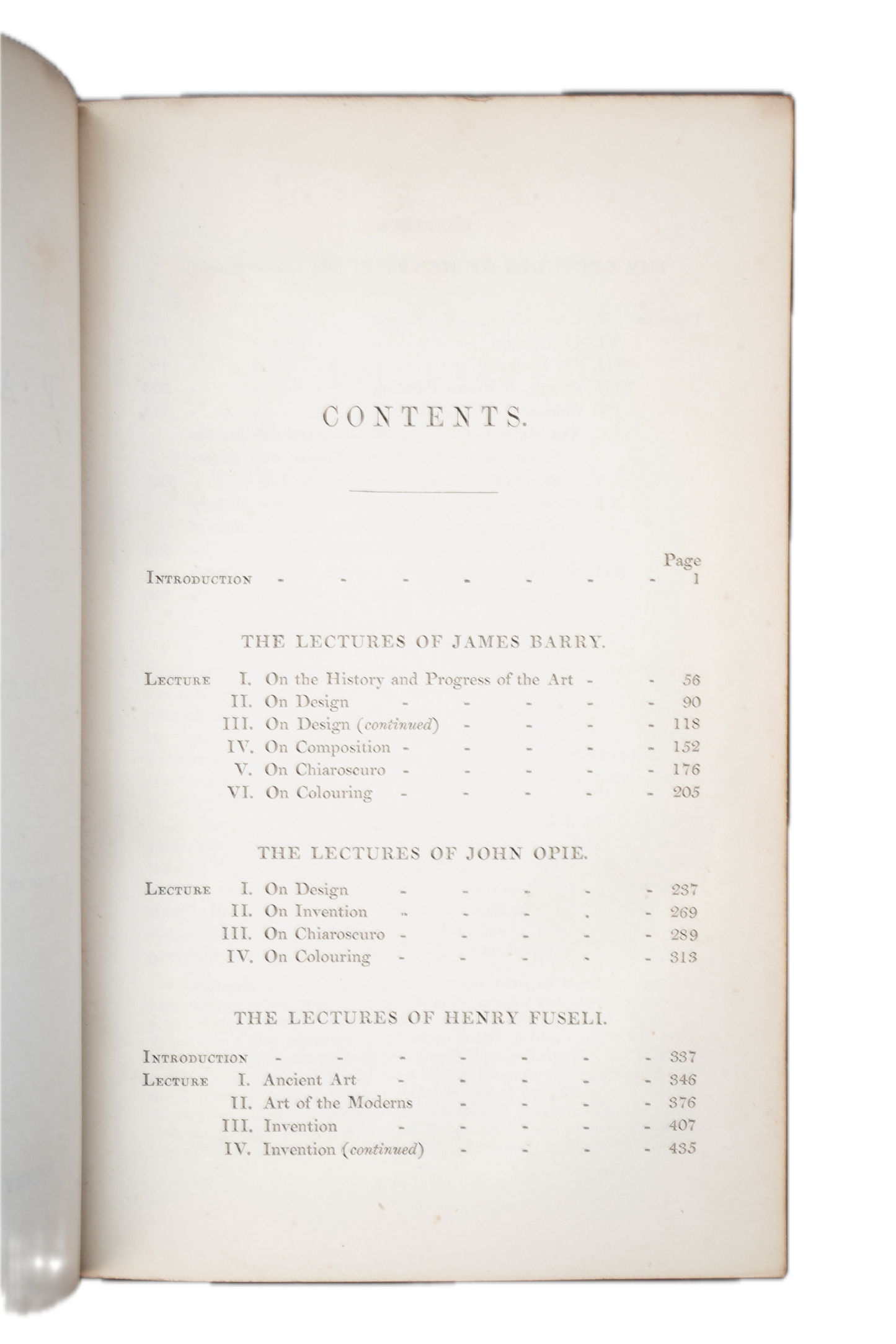 1848 Lectures on Painting Barry, Opie, Fuseli