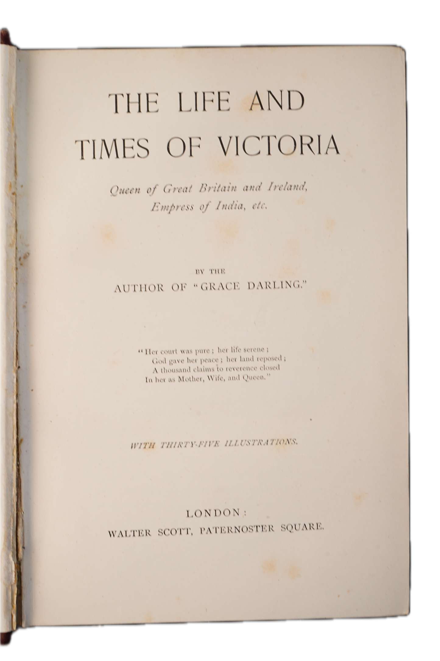Queen Victoria Life and Times Gilt Decorated Cloth