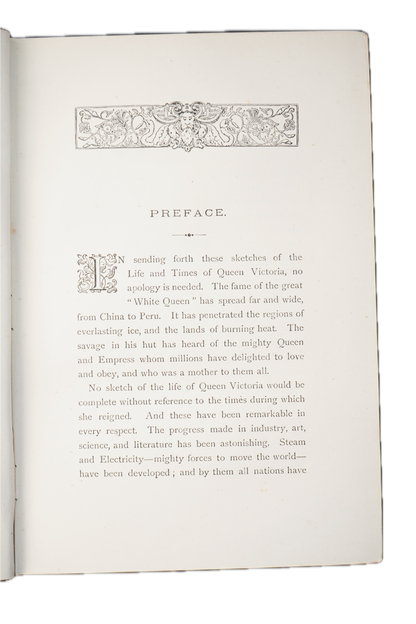 Queen Victoria Life and Times Gilt Decorated Cloth