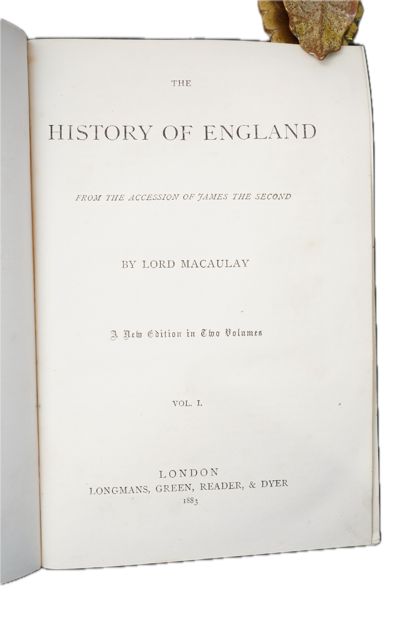 1883 Macaulay History of England 2 Vols