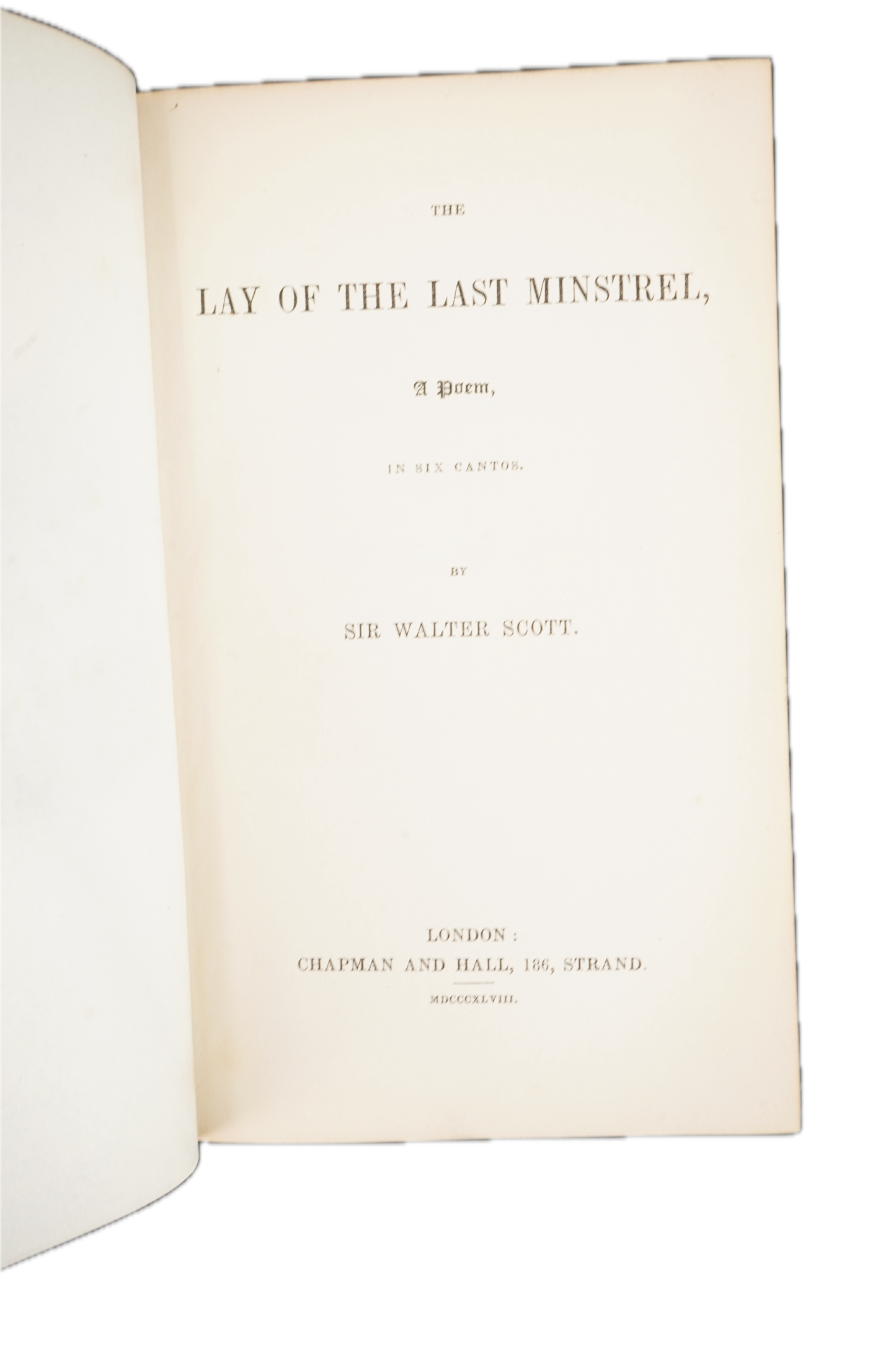1848 Sir Walter Scott The Lay of the Last Minstrel