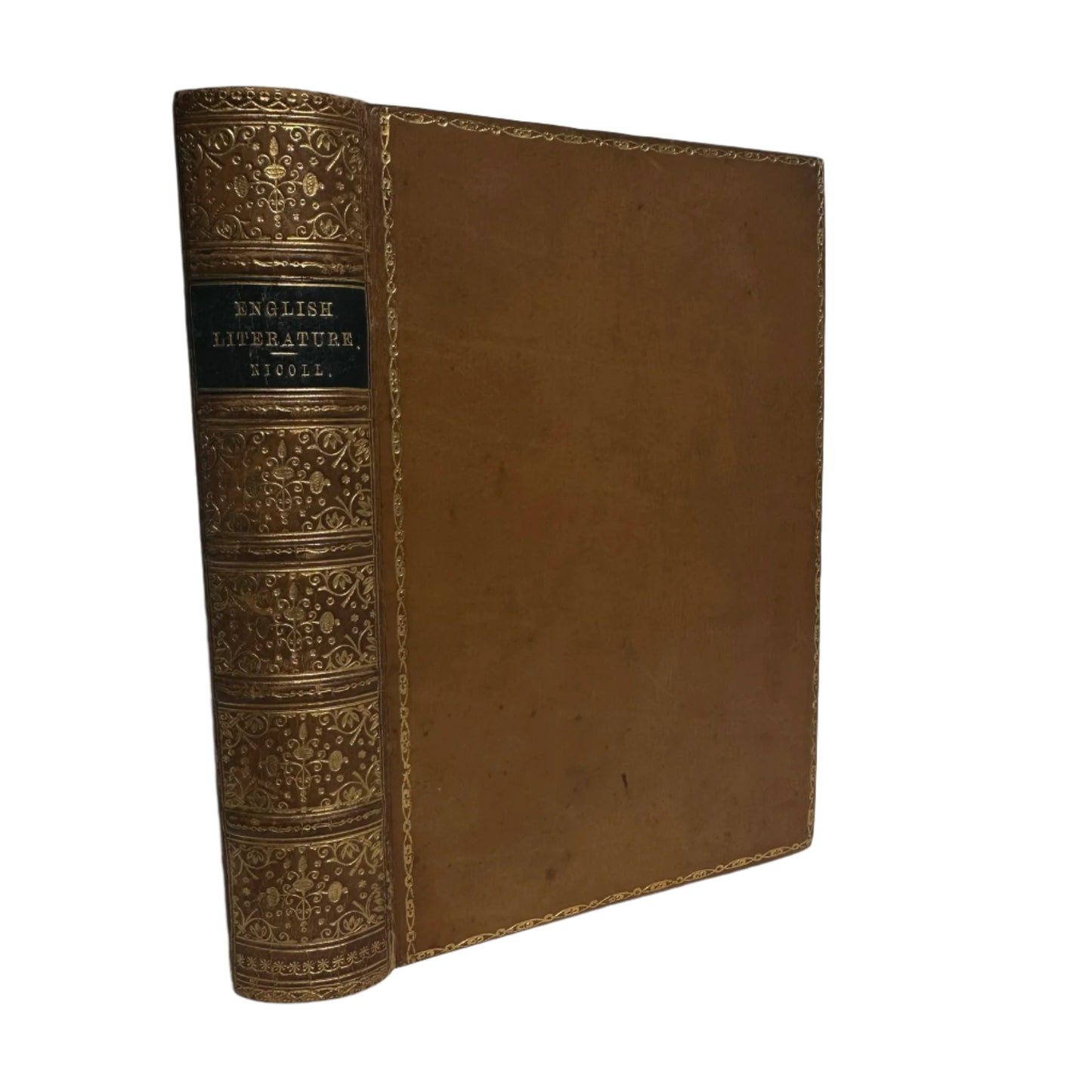 1883 "Landmarks of English Literature" Brown Full Leather Book