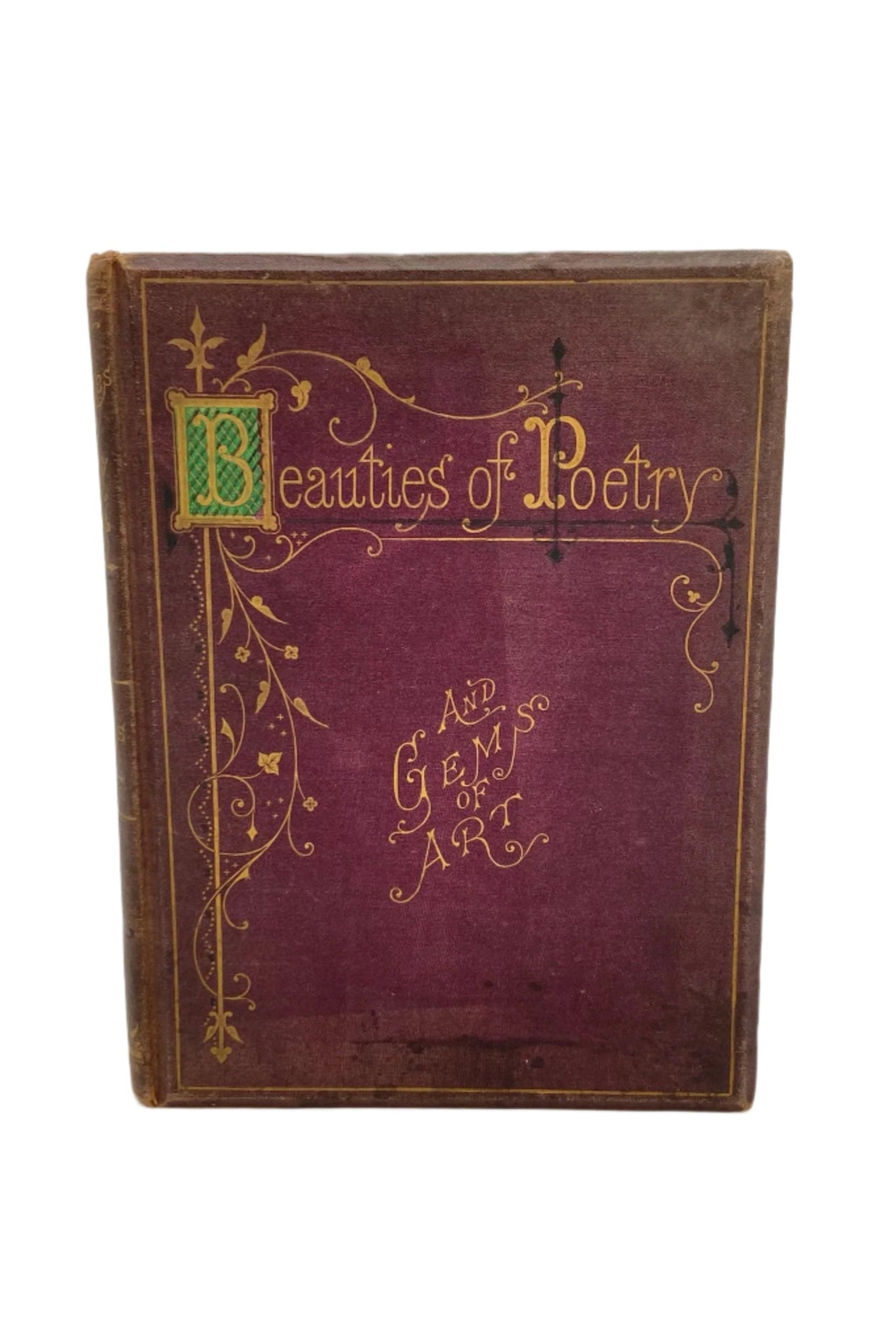 "Beauties of Poetry and Gems of Art" Victorian Cloth Book