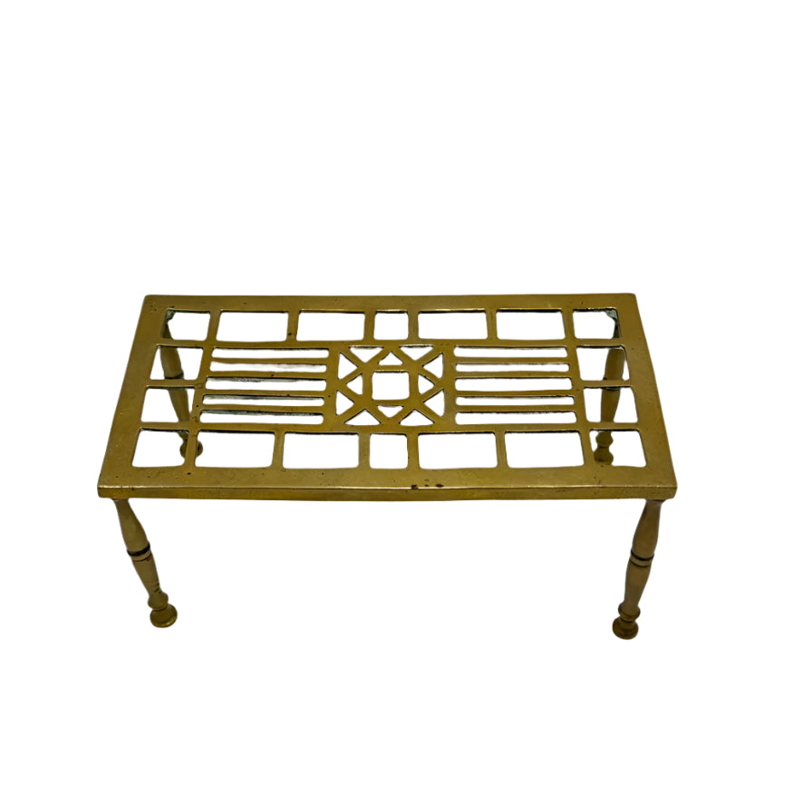 Small Antique English Brass Riser | Trivet