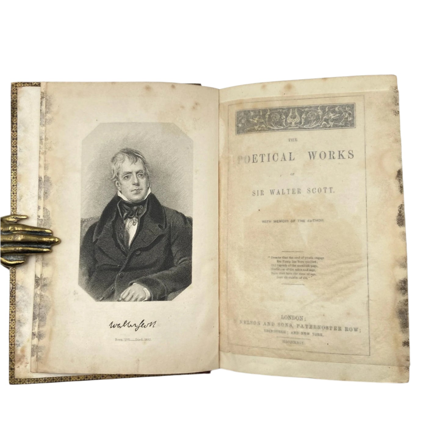 Mauchline Binding 1849 "The Poetical Works of Sir Walter Scott"