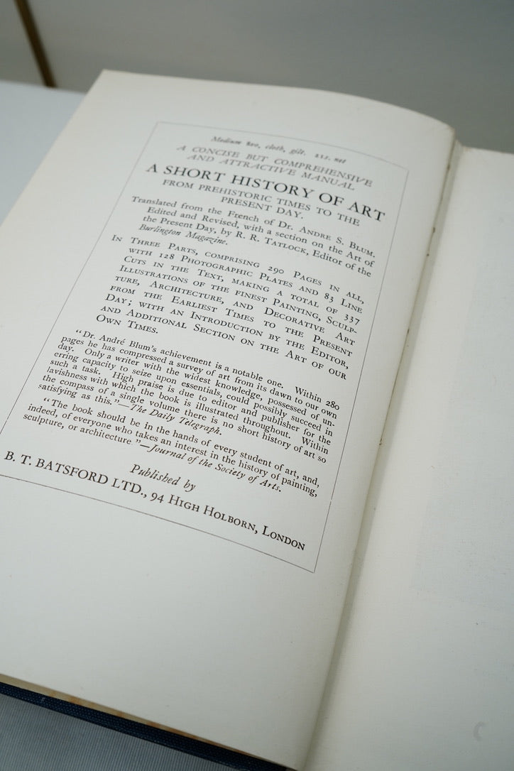 1927 A Short Critical History of Architecture| Antique Batsford