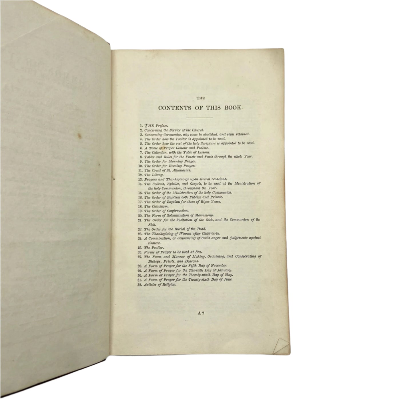 1837 " The Book of Common Prayer " Brown Full Leather Book