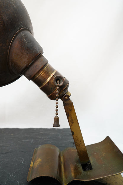 Vintage Brass Industrial Clamp Mount Lamp