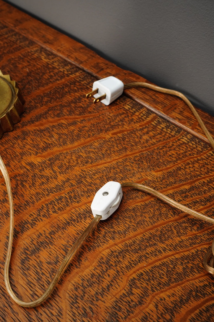 Vintage Brass Adjustable Desk Lamp with Art Deco Profile