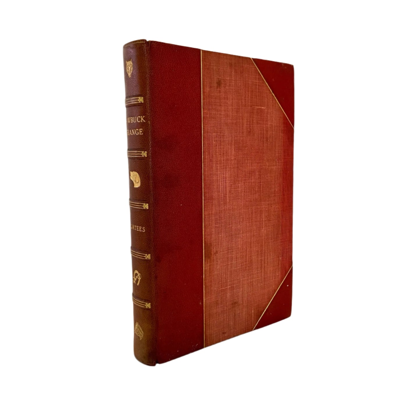 Hawbuck Grange Illustrated Sporting Novel by R.S. Surtees in Fine Red Leather Binding, Fox Hunting Humor, English Country Life