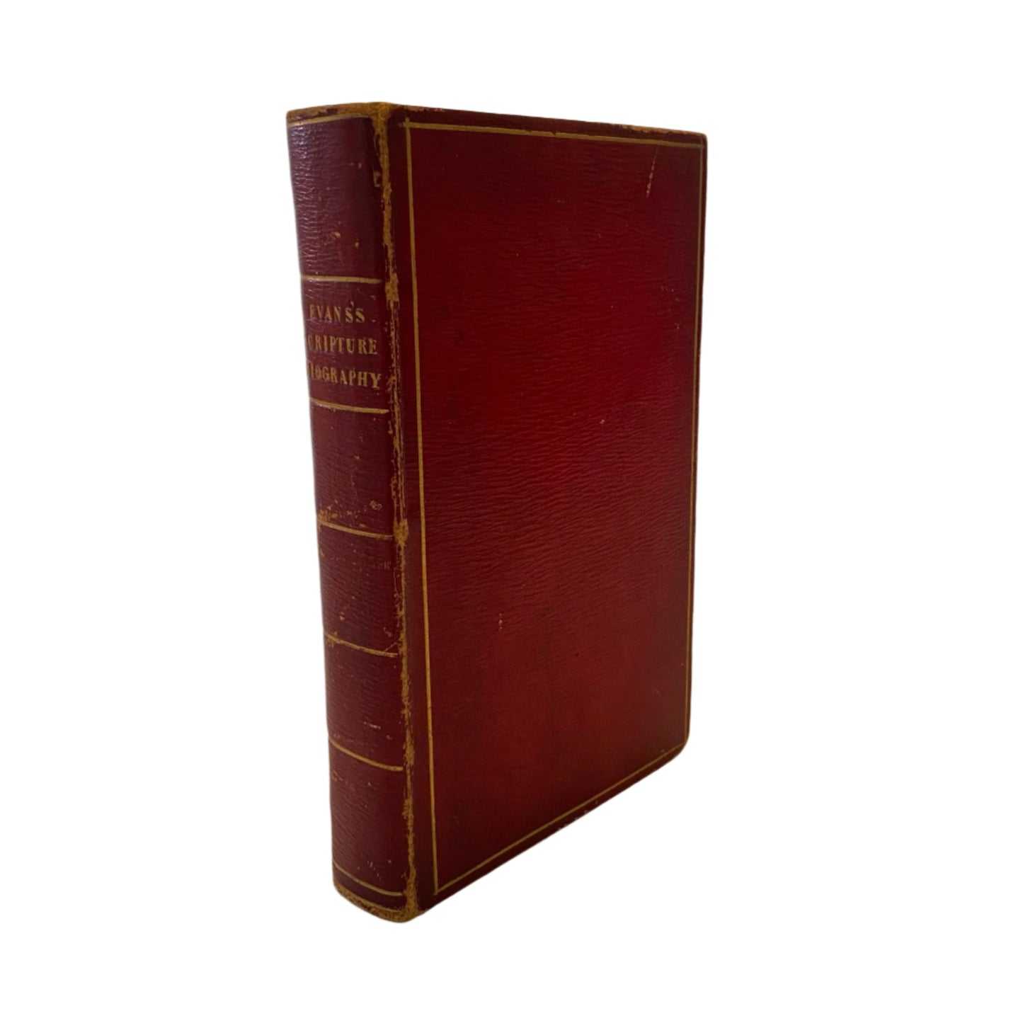 1834 "Scripture Biography" Religious Red Full Leather Book