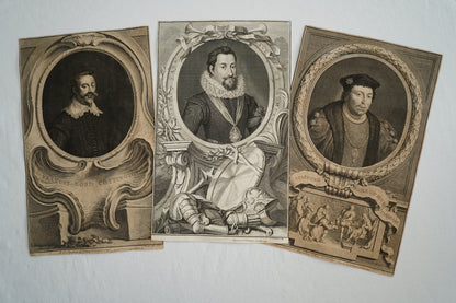 Antique Houbraken Engraving Portrait “Francis, Lord Cottington” Published 1744 | 9 x 14.75