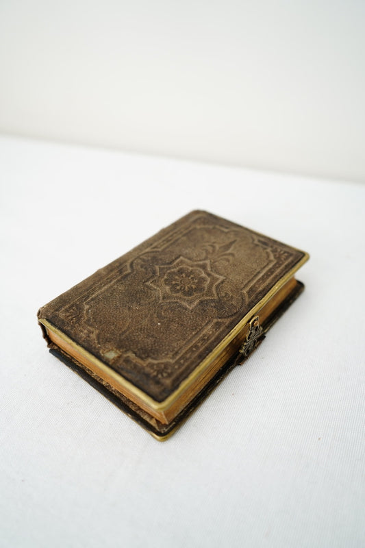 Miniature French Catholic Prayer Book Recueil de Prières Miniature with Clasp and Gilt Edges