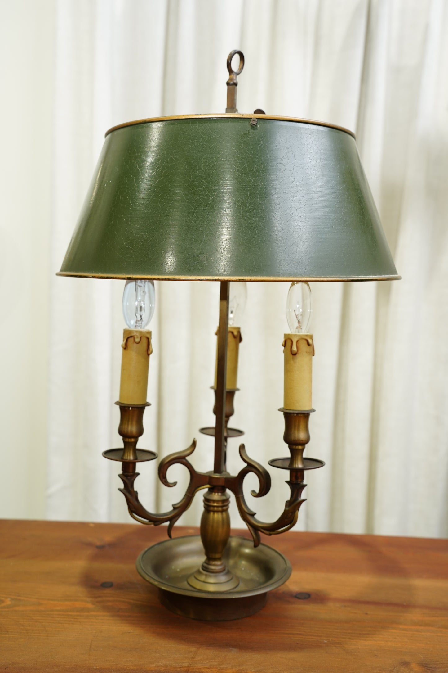 Vintage French Louis XVI Style Bouillotte Lamp