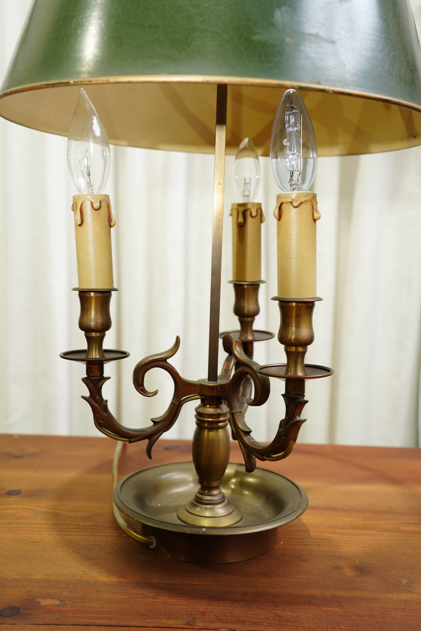 Vintage French Louis XVI Style Bouillotte Lamp