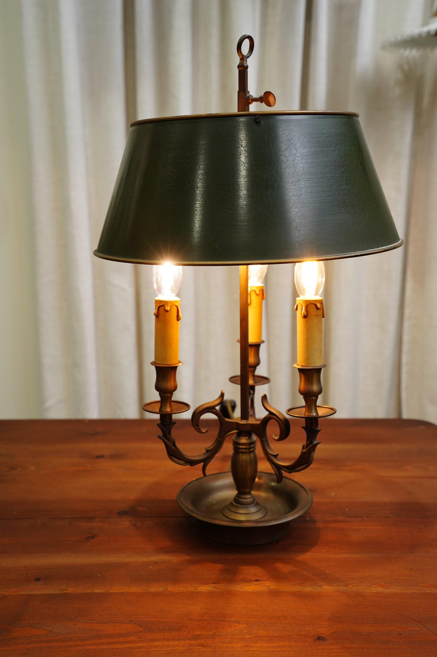 Vintage French Louis XVI Style Bouillotte Lamp