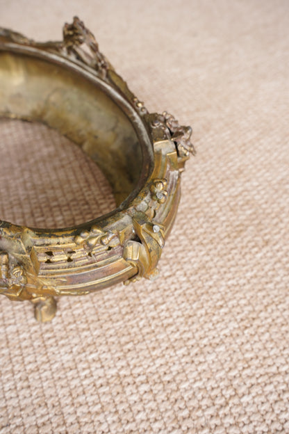Antique French Brass Jardiniere | Centerpiece