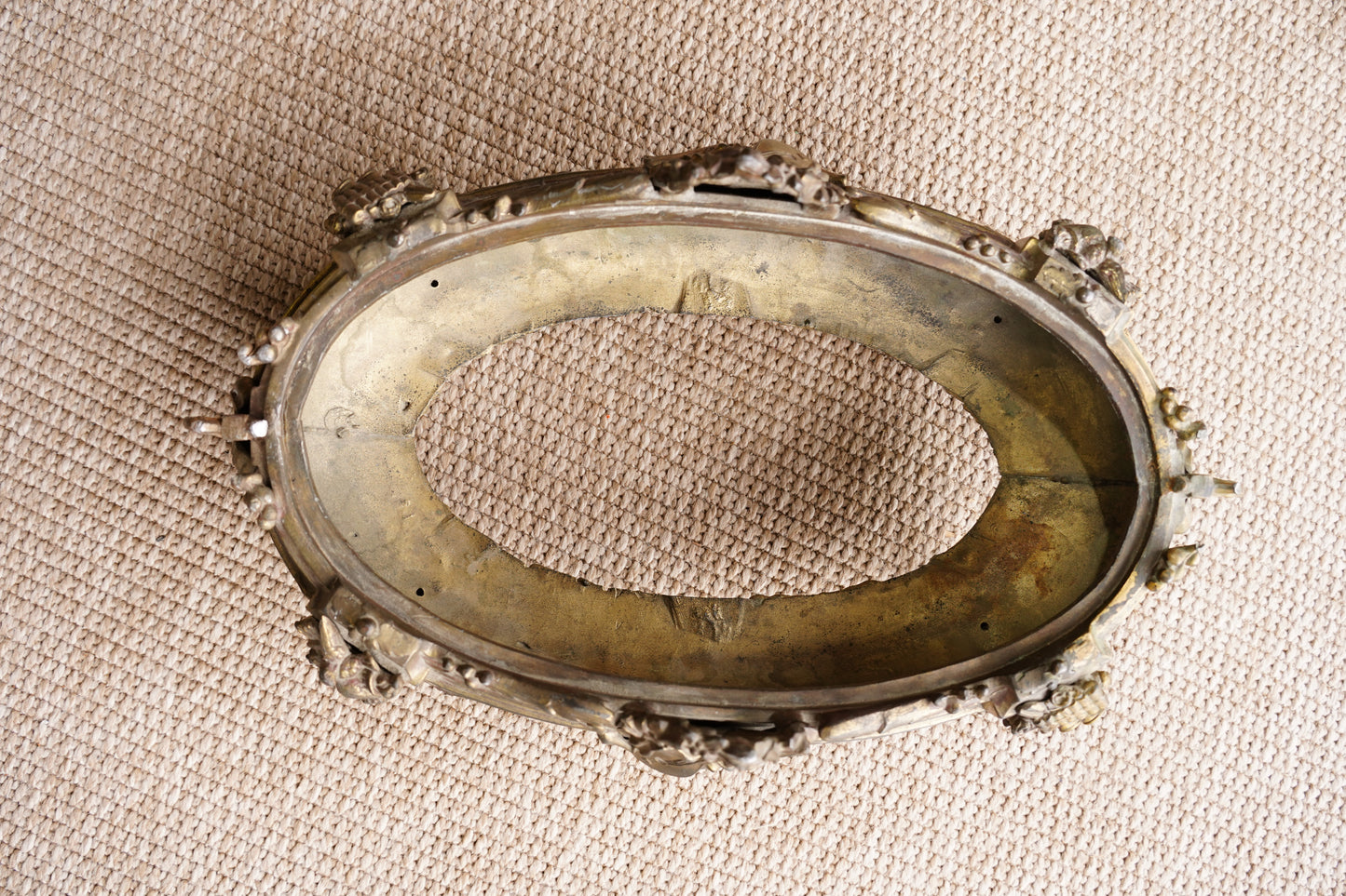 Antique French Brass Jardiniere | Centerpiece