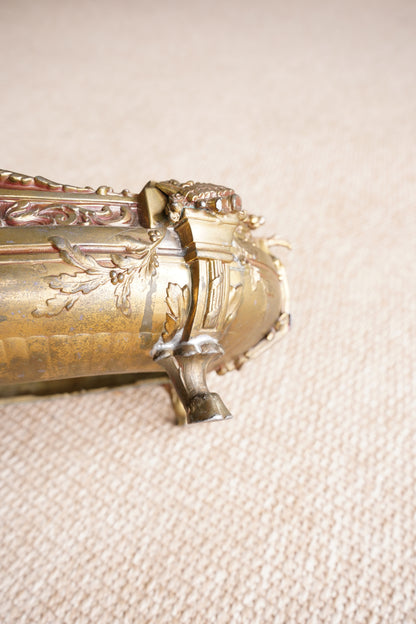 Antique French Brass Jardiniere | Centerpiece