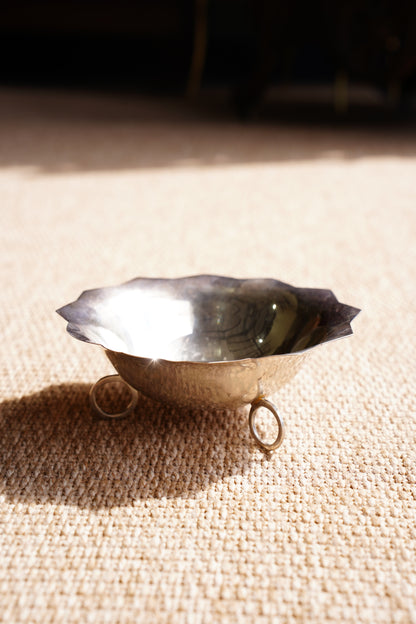Vintage Mexican Sterling Silver Footed Bowl