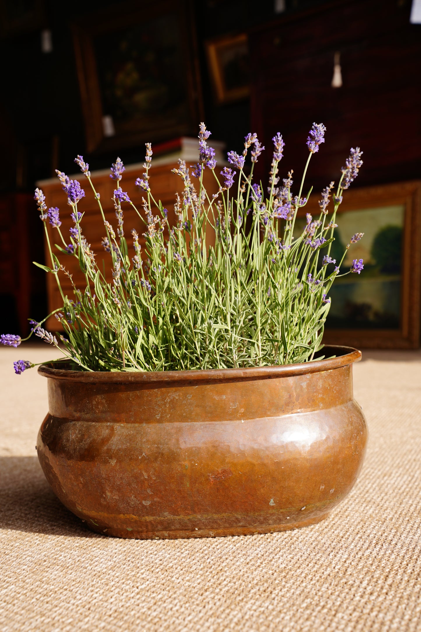 Vintage Hammered Copper Planter