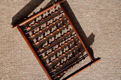 Antique Walnut Folding Wall Magazine Rack
