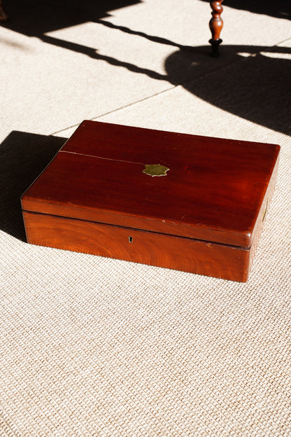 Antique Edwardian Oak & Brass Cutlery Box