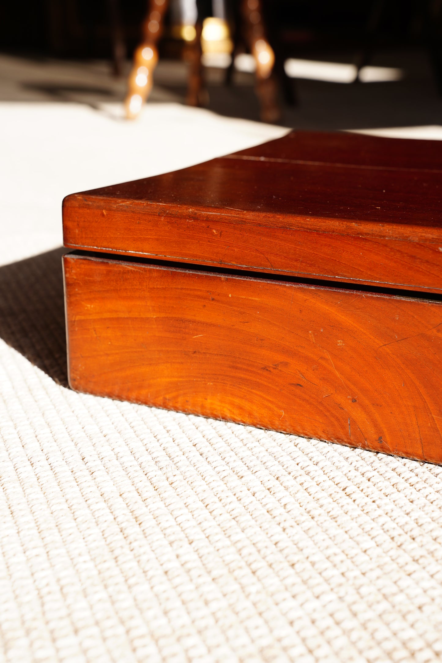 Antique Edwardian Oak & Brass Cutlery Box