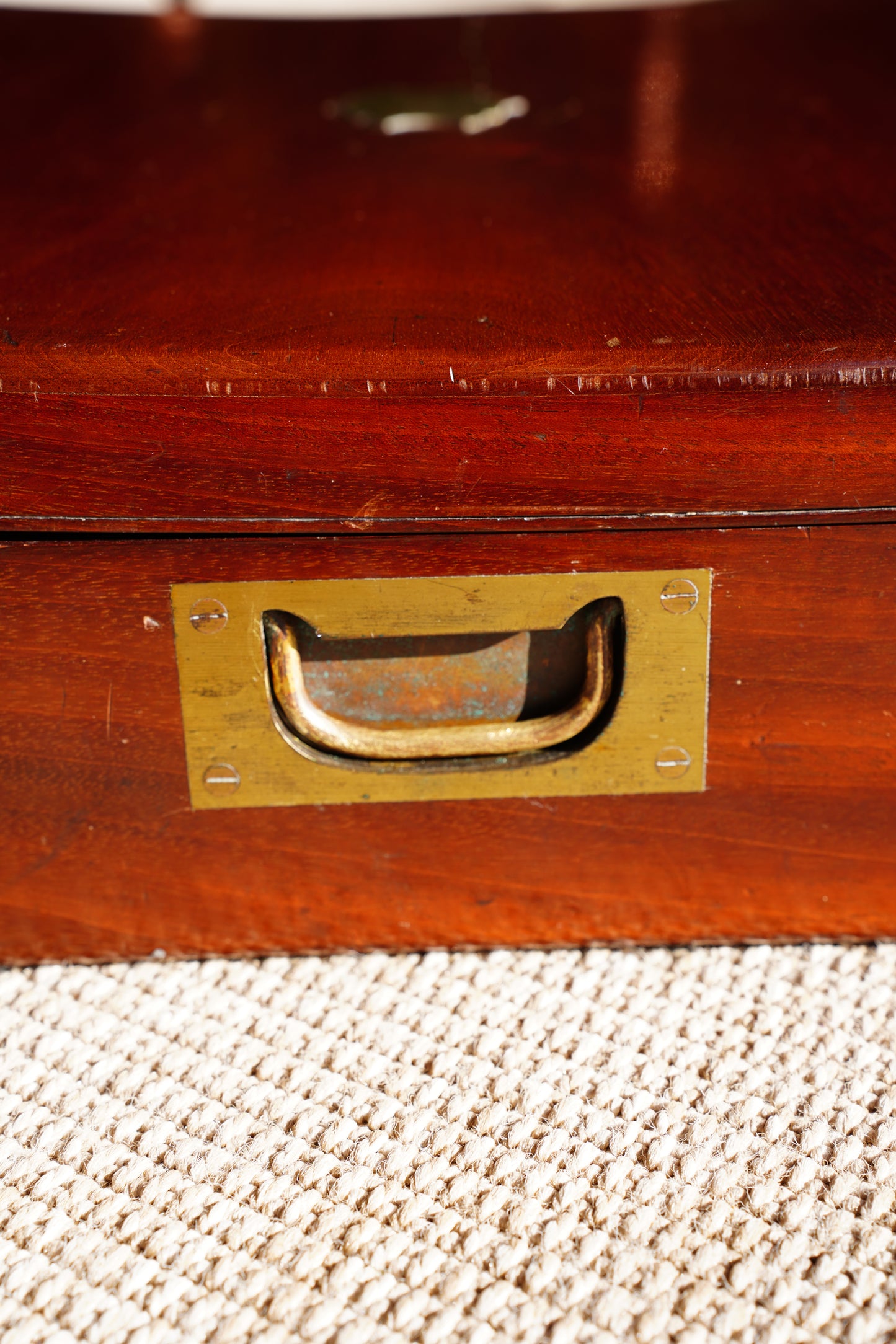 Antique Edwardian Oak & Brass Cutlery Box