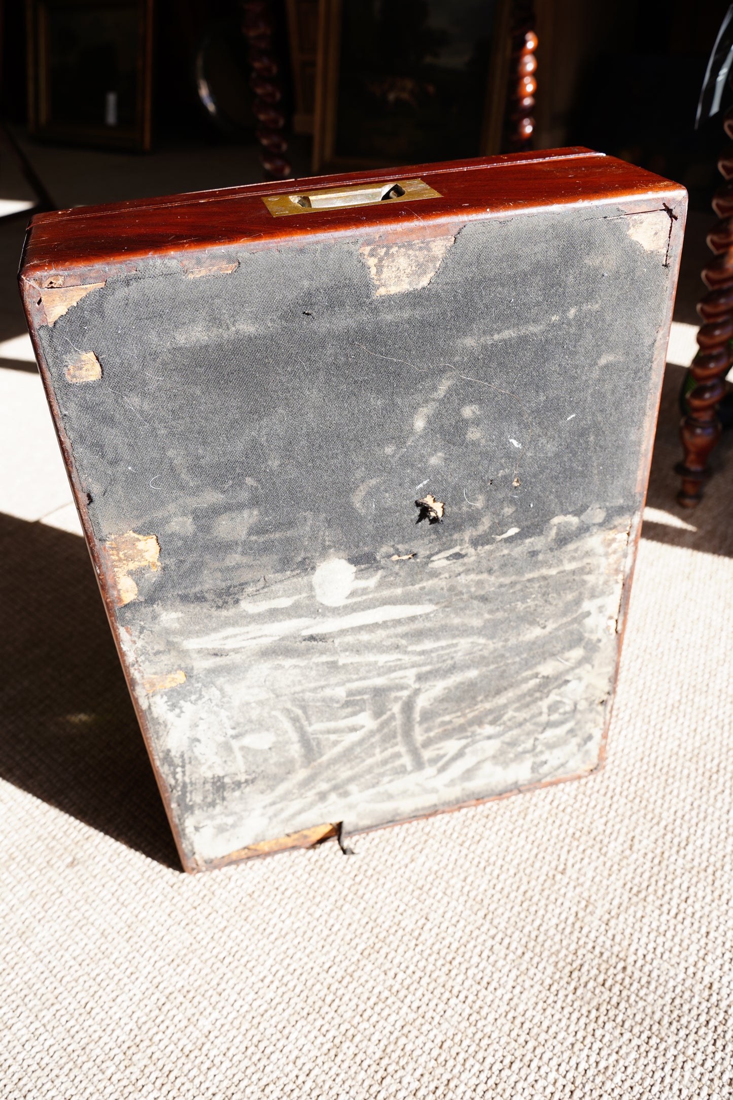 Antique Edwardian Oak & Brass Cutlery Box